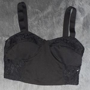 Black bustier top